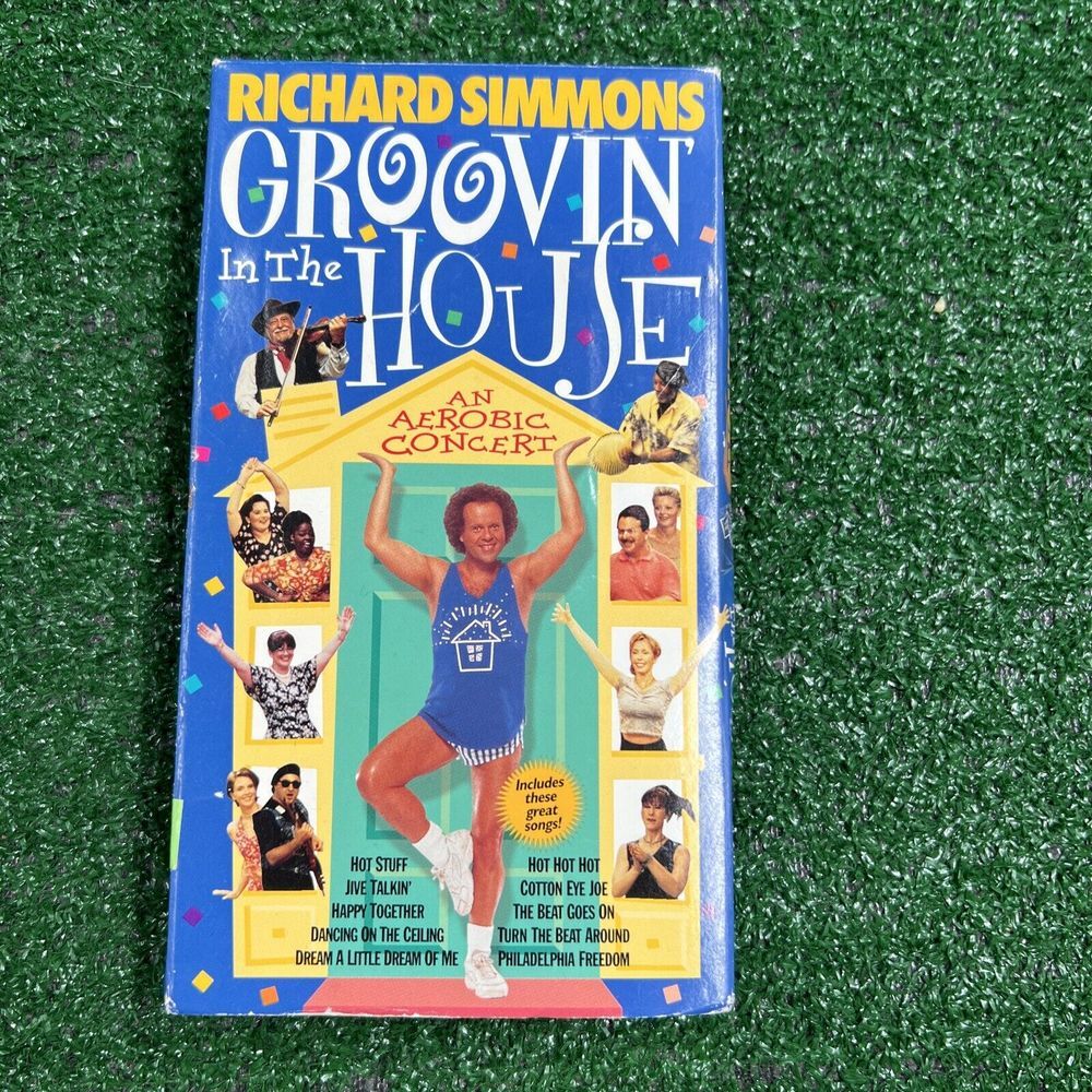 Richard Simmons Groovin In The House (VHS 1998) Exercise Fitness Aerobic Concert